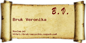 Bruk Veronika névjegykártya